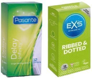Набір з Pasante Infinity Delay, 12 шт + EXS Ribbed & Dotted (12 штук) SOS8136 фото