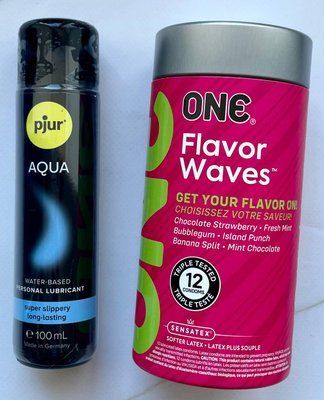 Комплект ONE Flavor Waves 12 шт + Лубрикант pjur Aqua 100 мл SOS2036 фото