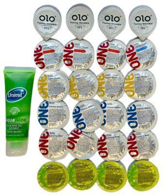 Набор с 24 шт - ONE, OLO + Лубрикант Unimil Aloe 80 мл SOS1340 фото