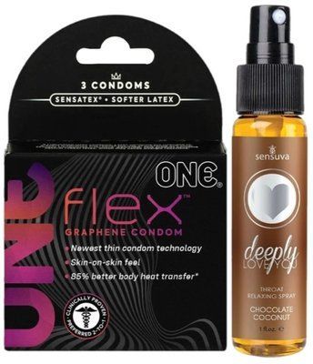 Комплект 3 шт ONE Flex + Спрей Sensuva &mdash; Deeply Love You Chocolate Coconut (29 мл) SOS6156 фото