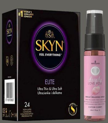 Набор SKYN Elite, 24 шт + Спрей Sensuva Deeply Love You Cotton Candy (29 мл) SOS5303 фото