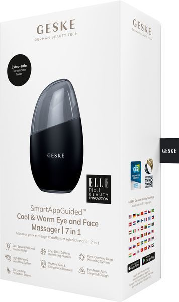 Масажер для обличчя GESKE Cool&Warm Eye and Face Massager 7в1 black HB0286 фото