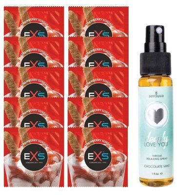 EXS STRAWBERRY SUNDAE 10 шт + Sensuva Deeply Love You Chocolate Mint (29 мл) SOS14056 фото