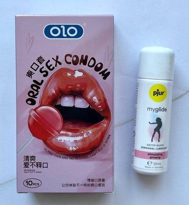 Набір OLO Oral Candy 10 шт + змазка pjur my glide 30 мл, з женьшенем SOS1935 фото