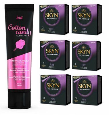 Комплект Skyn Elite 18 шт + Лубрикант Intt Cotton Candy 100 мл SOS4135 фото