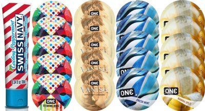 Набор из SwissNavy CoolingPeppermint 10мл + ONERibs + ONE Vanish + ONE Mint + ONEBanana SOS8634 фото