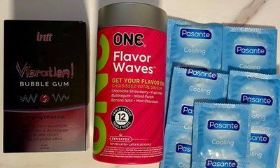 Комплект ONE Flavor Waves - Pasante Cooling + Жидкий вибратор Intt Vibration Bubble Gum (15 мл) SOS1535 фото