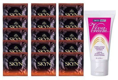 Комплект Skyn Warming 15 шт + Swiss Navy Viva Cream 59 мл SOS14507 фото