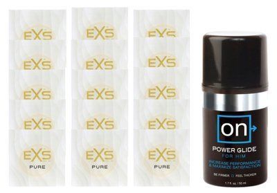 Комплект EXS Pure15 шт + Sensuva ON Power Glide For Him (50 мл) SOS14858 фото