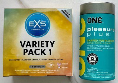 Комплект резинок ONE Pleasure Plus 12 шт - EXS Mixed Variety Pack 1, 48 шт SOS3136 фото