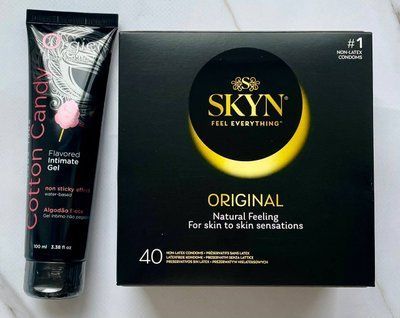 Набір Skyn Original 40 шт - Лубрикант ORGIE LUBE TUBE цукрова вата, 100 мл SOS2936 фото