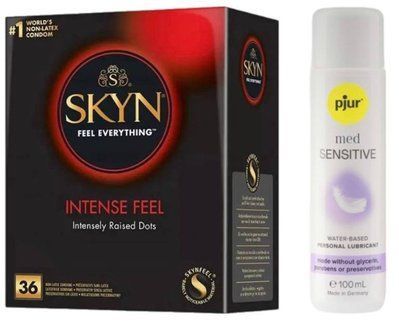 Комплект Skyn ​​Intense feel 36 шт + Pjur MED Sensitive Glide 100 мл SOS13205 фото