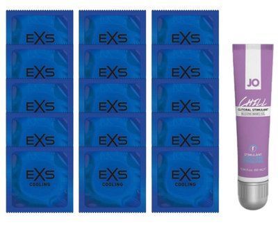 Комплект EXS Cooling 15 шт + JO CHILL COOLING, 10 мл SOS14557 фото