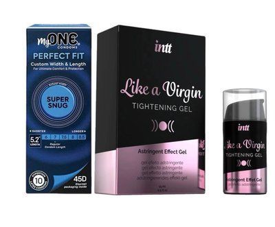 My ONE Super Snug 10 шт. + Гель для звуження Intt Like a Virgin 15 мл. SOS6358 фото