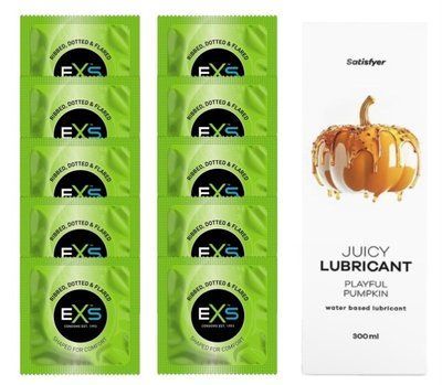 Комплект: EXS EXTREME 10 шт. + Лубрикант Satisfyer Playful Pumpkin 300 мл SOS11501 фото