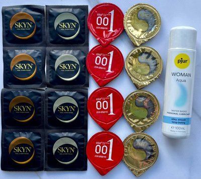 Набір з 16 штук Olo, Skyn + лубрикант pjur Woman Aqua (100 мл) SOS4036 фото