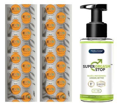 Комплект: EXS Delay 10 шт + Пролонгатор Medica‑Group Super Orgasm Stop Gel 150 мл SOS10997 фото