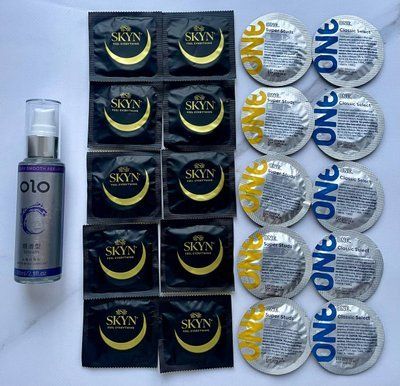 Комплект 10 шт Skyn Original - 10 шт One Classic, Super Studs - Лубрикант "olo smooth" 60 мл SOS2536 фото