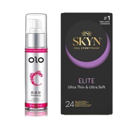 Набір Skyn Elite 24 шт + Лубрикант зігріваючий OLO 60 мл SOS4335 фото