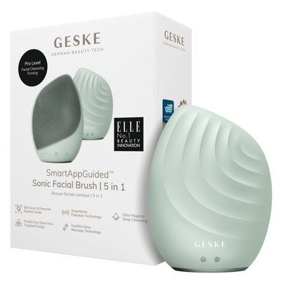 Електронна ультразвукова щітка для обличчя GESKE Sonic Facial Brush 5в1 green HB0074 фото
