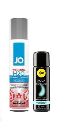 Набір лубрикантів System JO H2O WARMING (30 мл) + pjur Aqua Panthenol 30 мл LB176 фото