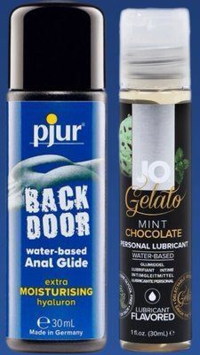 Набір лубрикантів pjur backdoor Comfort water glide 30 мл + System JO Mint Chocolate (30 мл) LB395 фото