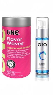ONE Flavor Waves 12 шт и Лубрикант OLO Охлаждающий 60 мл SOS641 фото