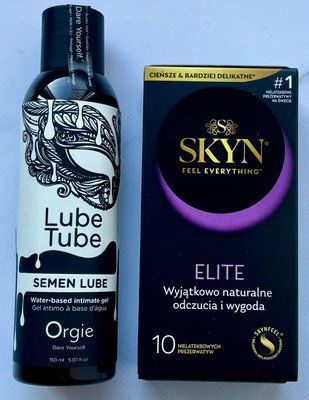 Набор SKYN Elite 10 шт. - Лубрикант SEMEN LUBE intimate gel, 150 мл Orgie SOS3337 фото
