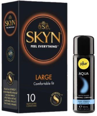 Набор Skyn ​​Large 10 шт. + pjur Aqua 30 мл. SOS13356 фото