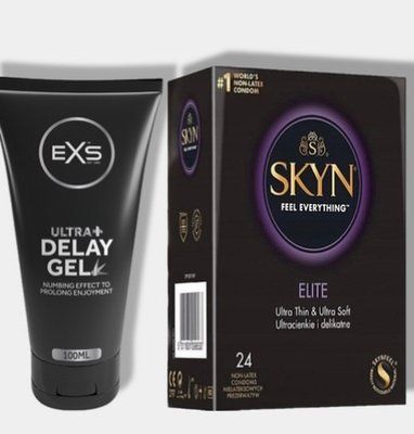 SKYN Elite 24 шт + Пролонгатор EXS Delay Gel Ultra+ 100ml SOS5753 фото