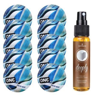 Комплект ONE Fresh Mint 10 шт + Sensuva Deeply Love You &ndash; Chocolate Coconut, 29 мл SOS13807 фото