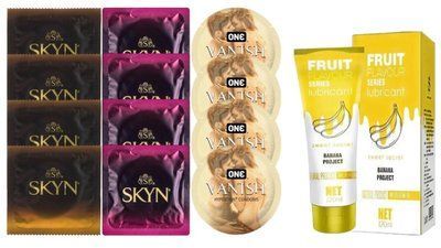 Комплект: Лубрикант OLO Banana (120мл) + 8 шт. SKYN + 4 шт. ONE 𝐕𝐀𝐍𝐈𝐒𝐇 𝐇𝐲𝐩𝐞𝐫𝐭𝐡𝐢𝐧 SOS10498 фото