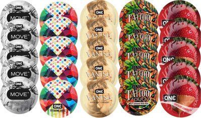 Набор из 25 шт One Move + ONERibs + ONE Vanish + ONETattoo + ONE Chocolate Strawberry SOS8385 фото