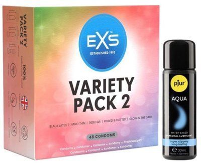 Набір EXS Variety pack 2 (48 шт) + pjur Aqua 30 мл SOS13406 фото