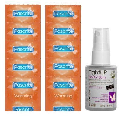 Комплект Pasante Warming 10 шт + Lovely Lovers TightUP Spray 50 мл SOS14257 фото