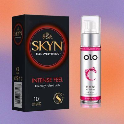 Набір SKYN Intense Feel 10 шт та Лубрикант зігріваючий OLO 60 мл SOS4386 фото