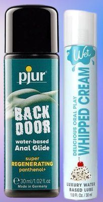Набір лубрикантів pjur backdoor Regenerating 30 мл + Wet Oral Play Whipped Cream (30 мл) LB545 фото