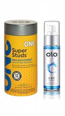 ONE Super Studs Pack 12 шт и Лубрикант OLO Охлаждающий 60 мл SOS642 фото