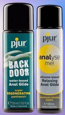 Набір лубрикантів pjur backdoor Regenerating 30 мл + pjur analyse me! Relaxing jojoba silicone 100 мл LB495 фото