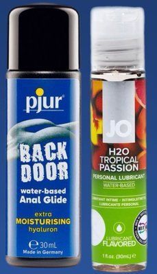 Набір лубрикантів pjur backdoor Comfort water glide 30 мл + System JO Tropical Passion (30 мл) LB396 фото