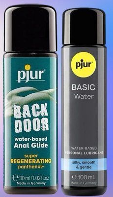 Набір лубрикантів pjur backdoor Regenerating 30 мл + pjur Basic waterbased 100 мл LB445 фото