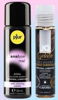 Набір лубрикантів pjur analyse me! Relaxing jojoba silicone 30 мл + System JO Double Chocolate (30 мл) LB594 фото