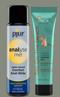 Набір лубрикантів pjur analyse me! Comfort water glide 100 мл + ORGIE S*X ON THE BEACH , 100 МЛ LB995 фото