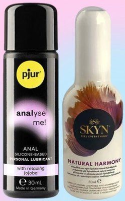 Набір лубрикантів pjur analyse me! Relaxing jojoba silicone 30 мл + Skyn Natural Harmony 80 мл LB644 фото