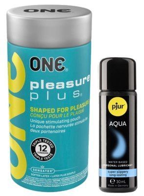 Набор ONE Pleasure Plus 12 шт + Лубрикант Pjur Pjur Woman Aqua 30 мл SOS13057 фото