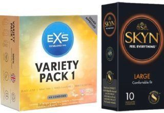Набор с SKYN Large (10 шт) + EXS Mixed Variety Pack 1, 48 штук SOS8038 фото