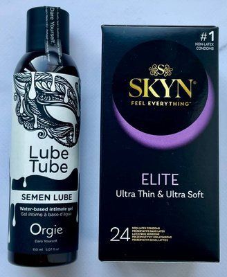 Набор SKYN Elite 24 шт. - Лубрикант SEMEN LUBE intimate gel, 150 мл Orgie SOS3338 фото