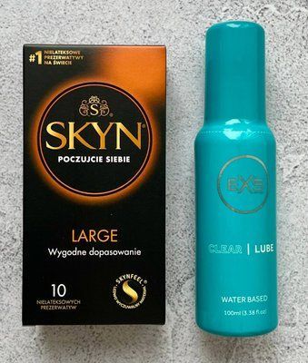 Набор SKYN Large 10шт - Лубрикант EXS Clear Lube 100 мл SOS2588 фото