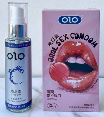 Набір OLO Oral Candy смакові 10 шт + Лубрикант "olo smooth" 60 мл - класична SOS1192 фото
