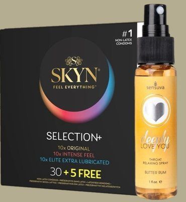 Комплект Skyn ​​Selection 30 шт + 5 of 5 Senses, 35 шт + Спрей Sensuva Deeply Love You Butter Rum (29 мл) SOS5504 фото